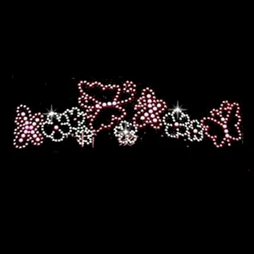 2 шт./лот бабочка играющая в цветок Горячая фиксация горный хрусталь аппликация