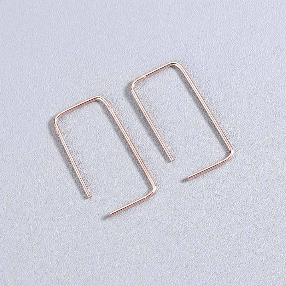 QIAMNI Модные ручной работы шпильки прямоугольные серьги обручи пикантные