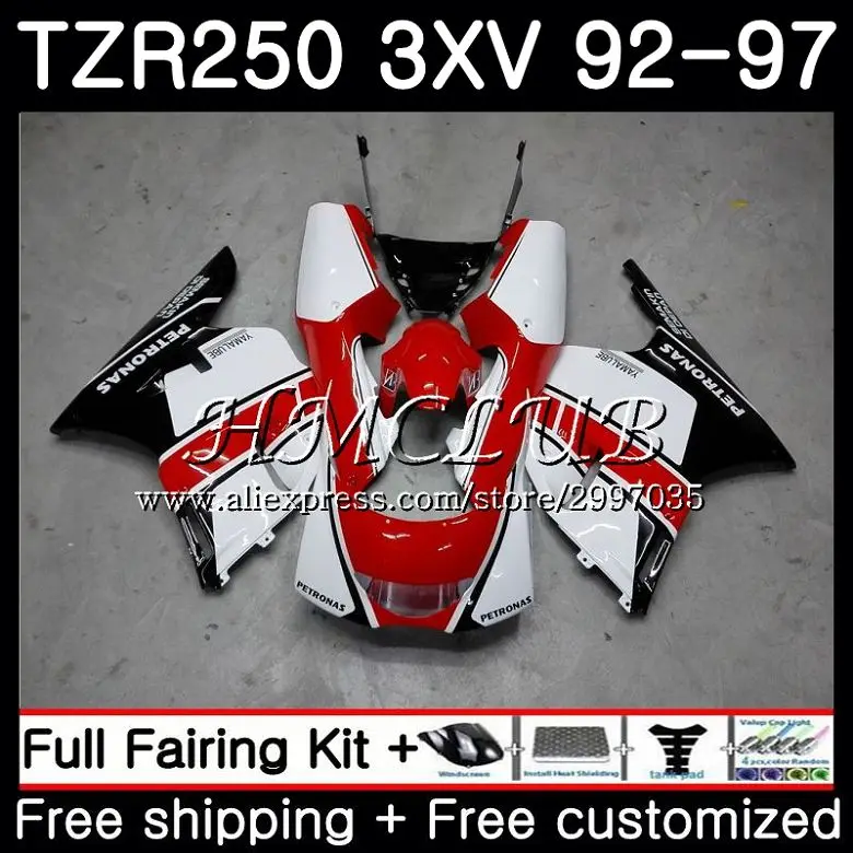 

TZR-250 For YAMAHA TZR 250 1992 1993 1994 1995 1996 1997 6HC.0 TZR250RR RS YPVS 3XV TZR250 92 93 94 95 96 97 Fairing Red black