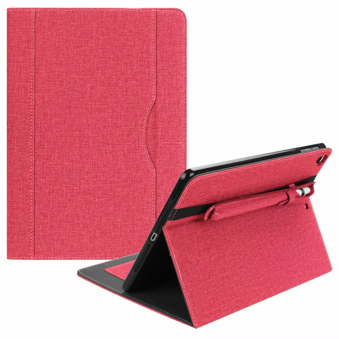 Red Чехол Deekite для iPad 9,7, чехол-книжка из искусственной кожи для iPad 9,7 /, Pro, Air 2/Air с бумажником и карандашом - Цвет: Red