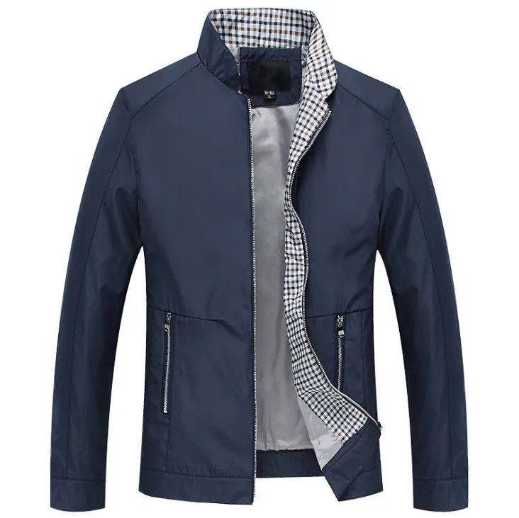 Мужские весенние однотонные куртки и пальто Jaqueta Masculina тонкие мужские