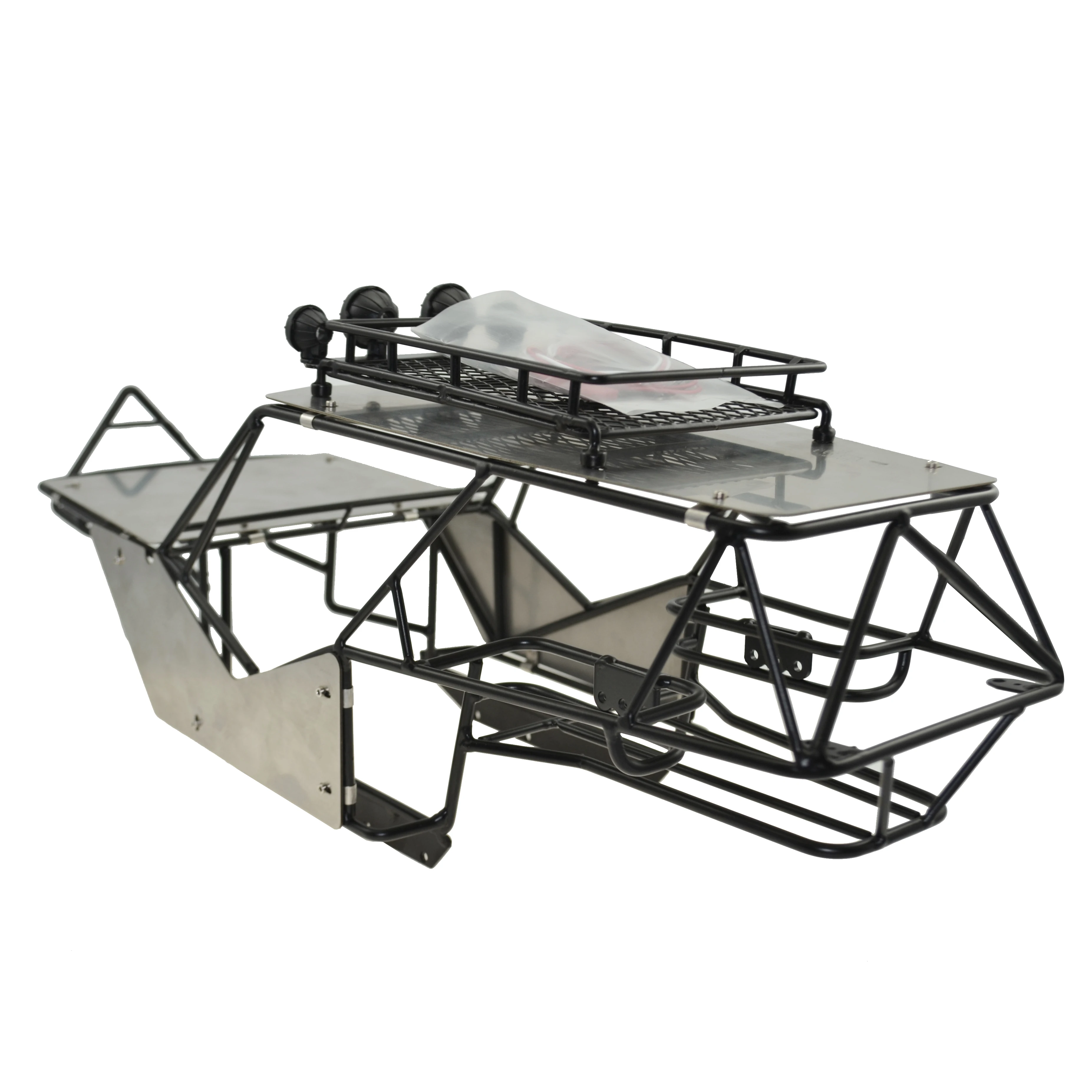 1:10 Rc Рейфы металлическая рулонная клетка рама корпус с крышей стойки и металлические листы для осевой Рейф AX90018 90020 RC автомобиль рок