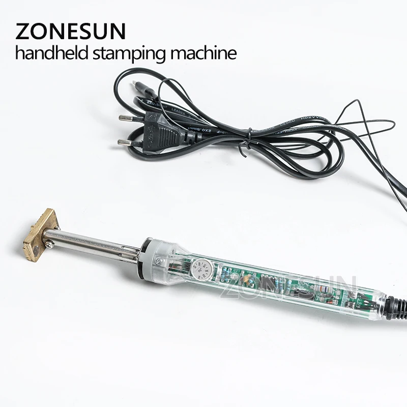 Электрический паяльник ZONESUN 60 Вт для кожи ручной аппарат горячего тиснения