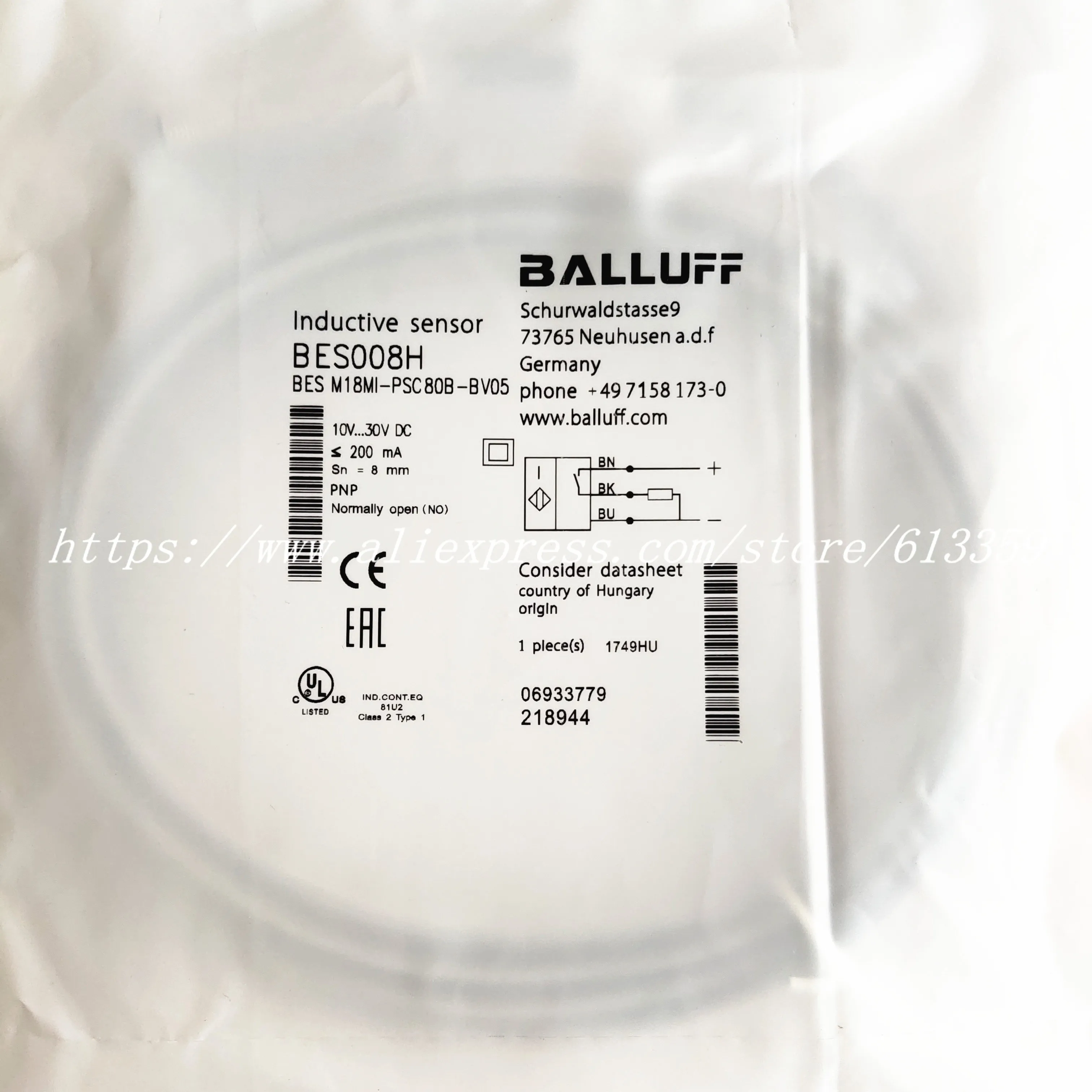 Датчик приближения BES M18MI-PSC80B-BV02 M18MI-PSC80B-BV03 -BV05 Balluff новый высокое качество |