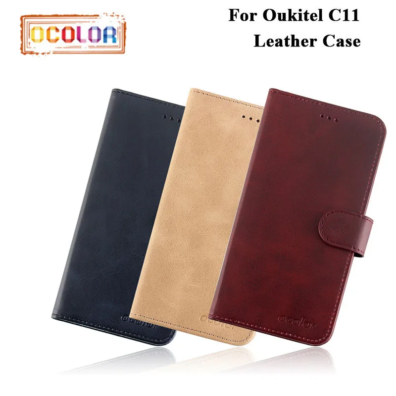 Ocolor для Oukitel C11 Pro Кожаный чехол Кредитная держатель карт кошелек сумка +