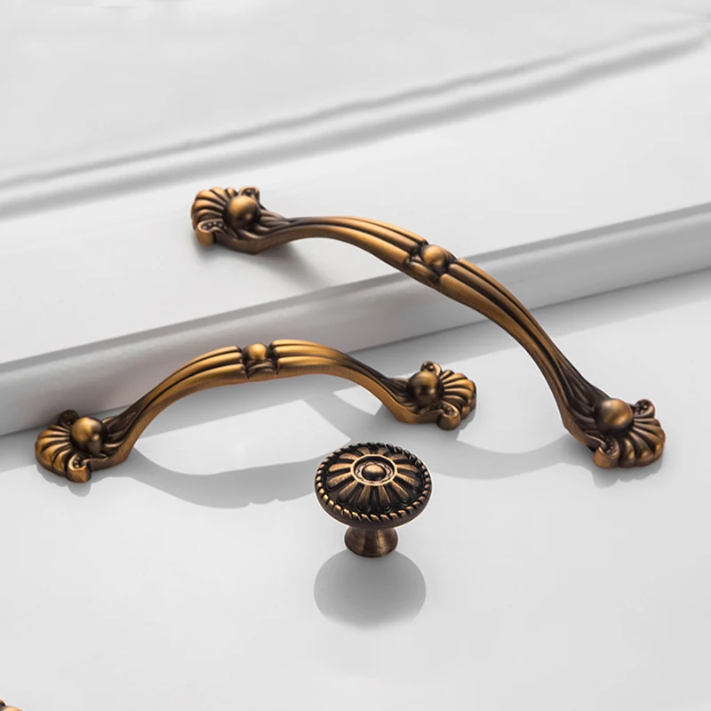 Античные дверные ручки ручка ящика шкафа Ручка Кухня и шкаф комод тянуть
