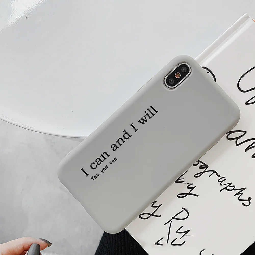 Мягкий ТПУ чехол с надписью Heyytle для iPhone 7 8 Plus XS Max XR X 6 6s чехлы с принтом из мультфильма Противоударная Силиконовая задняя крышка 7Plus Тонкий чехол для пары - Цвет: 6