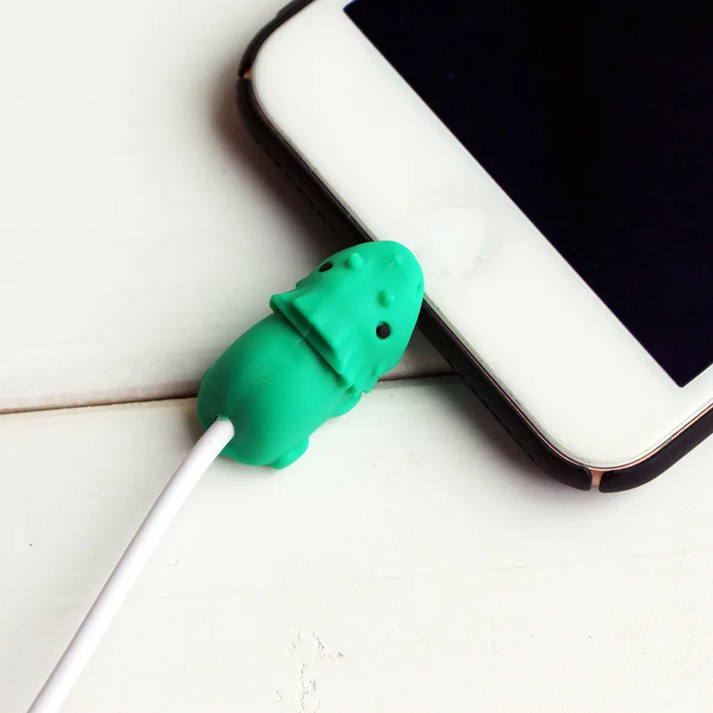 1PCS Cartoons Cable Protector Animal Bite Data Cute Shaper Winder Organizer Random Sent | Электроника