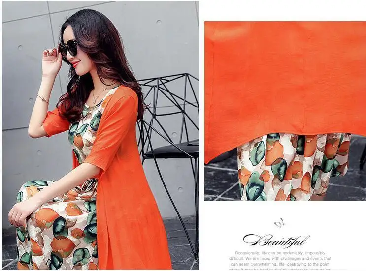 Летнее платье женское повседневное свободное хлопковое ТРАПЕЦИЕВИДНОЕ ПЛАТЬЕ с