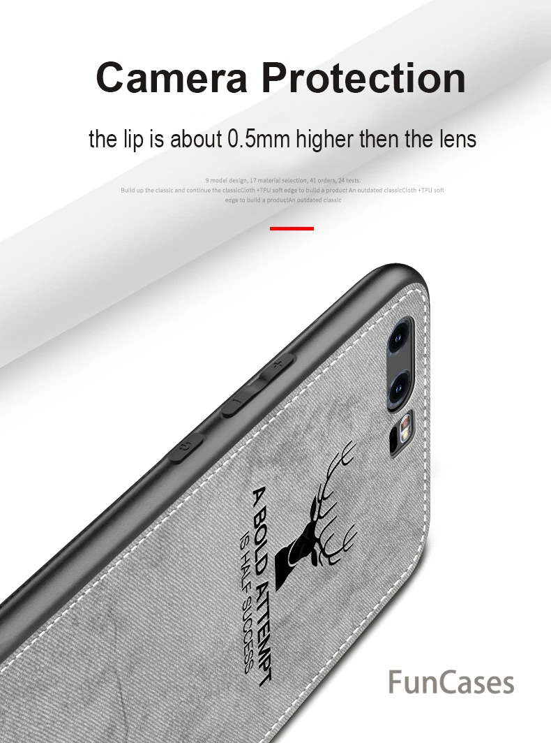Тканевый чехол для Huawei P10 Lite Классическая тканевая матовая кожа мягкая жесткая