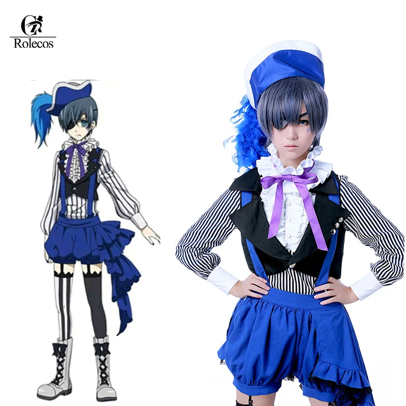 Аниме Kuroshitsuji Black Butler книга для цирка косплея Ciel Phantomhive косплей костюм полный