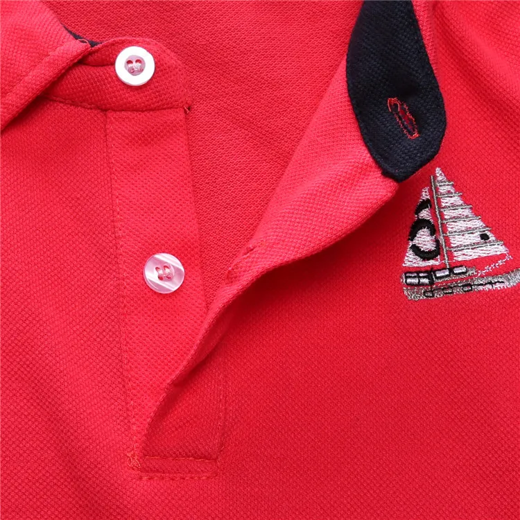 Комплекты одежды для маленьких мальчиков Лето 2017 Красная футболка поло с