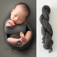 100130cm newborn stretch wrap swaddle super comfortable baby photography blankets newborn shooting baby basket filler