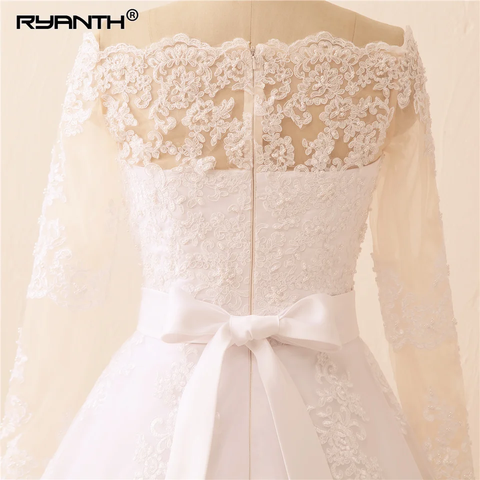 Платье для свадьбы кружевное с длинным рукавом большие размеры 2019|Свадебные