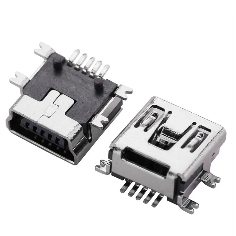Мини USB типо B гембра 5 Pin SMT SMD PCB гнездовой соединитель del cuerpo del|Соединители| |