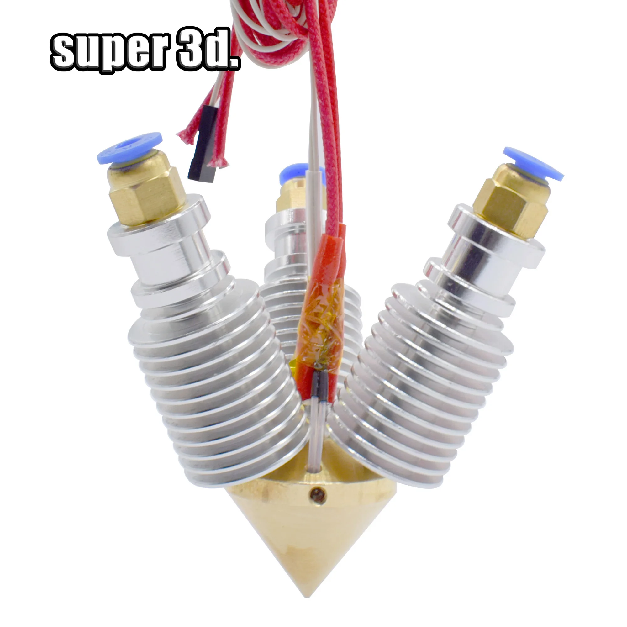 3 в 1 из V6 Боуден дистанционного J-head Hotend комплект без вентилятора латунь Diamond 0,4 мм сопло 1,75 мм 24/12V подключения печатающей головки 3D части принтера