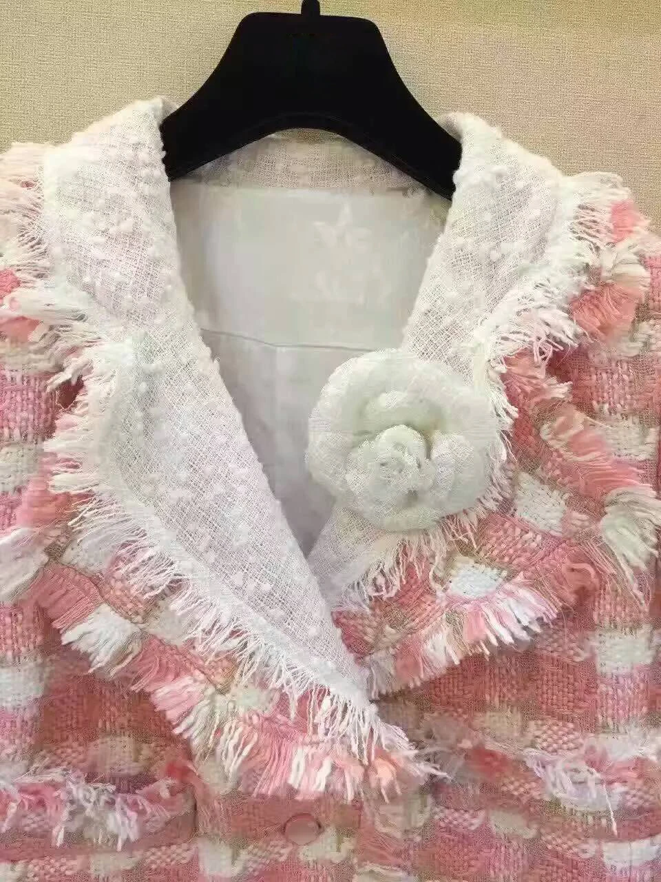 Женская куртка с шелковой подкладкой элегантное женское пальто твидовая для