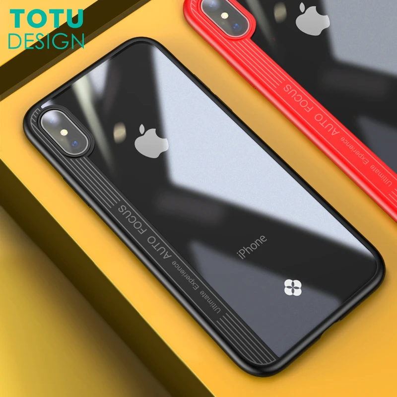 TOTU Transparent Phone Case For iPhone X 10 Coque Ultra Thin Slim Crystal Clear Full Protective Back Cover Capinha |