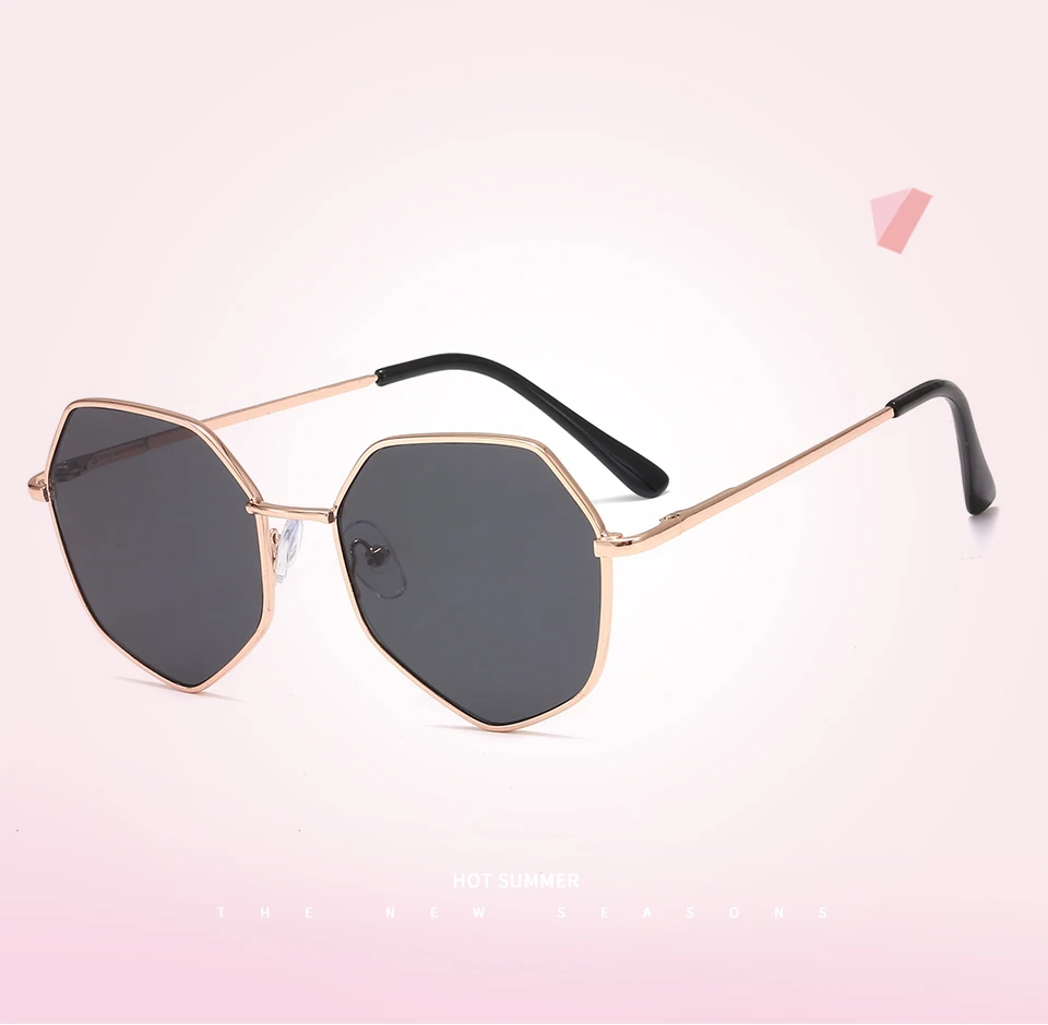Metal Polygonal Kids Sunglasses UV400 Vintage Cute Sunglasses Girls Boys Goggles Children Sunglasses Glasses Gafas De Sol Mujer
