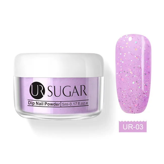 03 Ur Sugar 5 мл голографическая погружающаяся пудра для ногтей Блестящий Блеск пыль розовый погружающийся порошки для ногтей натуральный сухой без лампы лечения украшения - Цвет: 03