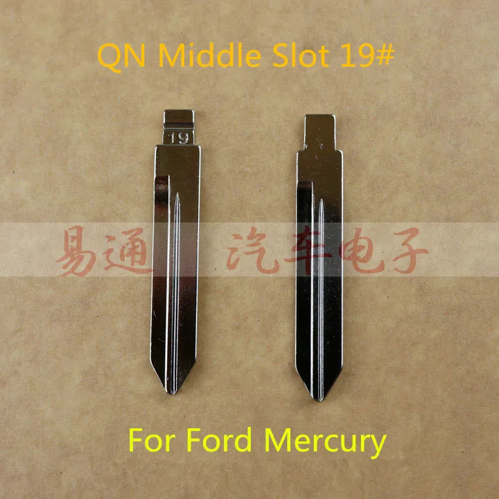 

QN Средний слот 19 # для Ford Mercury NO.19 Клинок для ключей пустой пульт дистанционного управления для Ford Mercury Flip Remote Замена Лезвия-ключа автомобиля