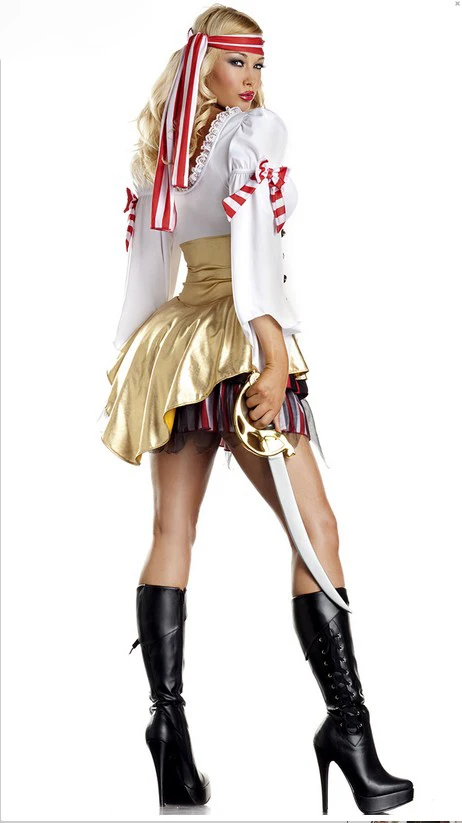 Костюм пирата на Хэллоуин Женский карнавальный костюм необычная Сексуальная