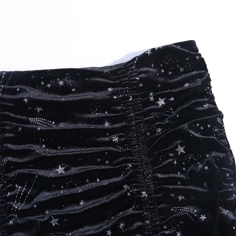 2в1 костюмы Звездный принт шикарный готический темно-женское с буфами рукав