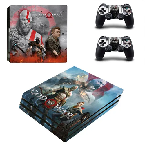 God of War PS4 Pro стикер кожи для sony playstation 4 консоль и 2 контроллера PS4 Pro наклейка s Наклейка виниловая - Цвет: YSP4P-1846