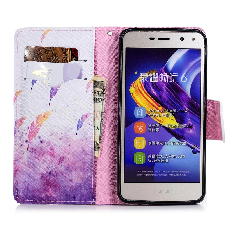 Для HUAWEI Y5 2017 кожаный чехол Luxury 360 Полное покрытие защитный модные Coque цветок