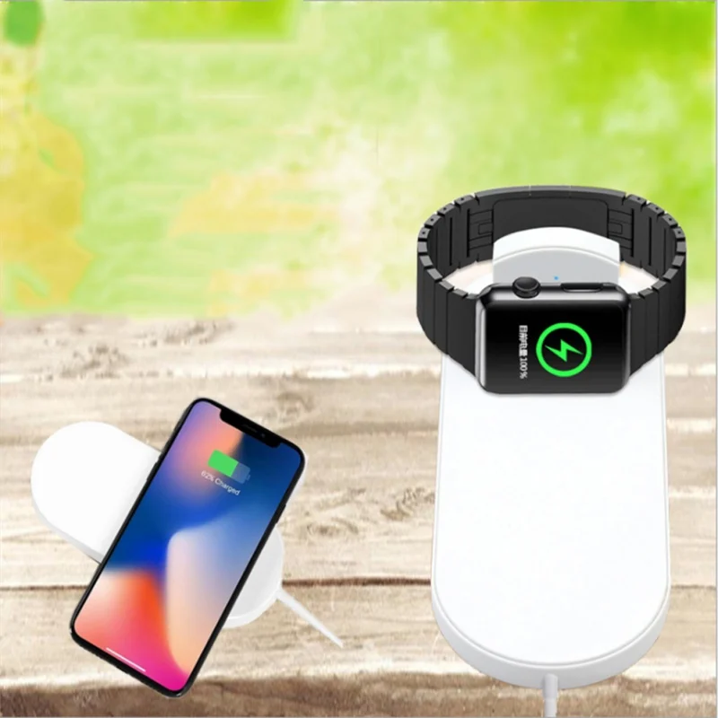 Wireless QC3.0 Quick Fast Charging Simultaneously 5V/2A Chargers for Apple Watch For Iphone X Samsung Smart Phone | Мобильные