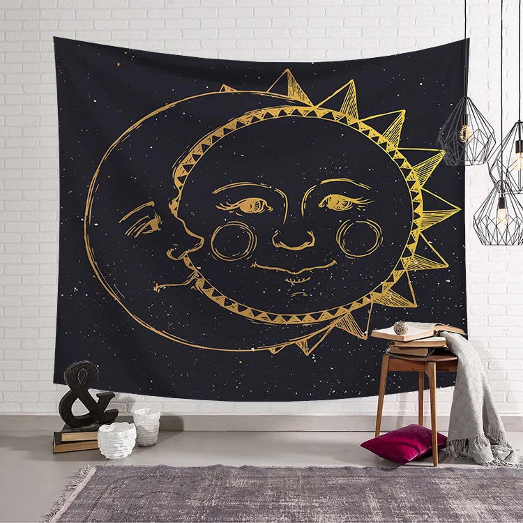 CAMMITEVER Sun гобелен с Луной настенный подвесной песчаный пляж плед для пикника