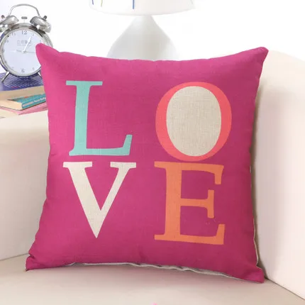 Креативная детская Милая льняная Подушка с принтом LOVE наволочки для дивана
