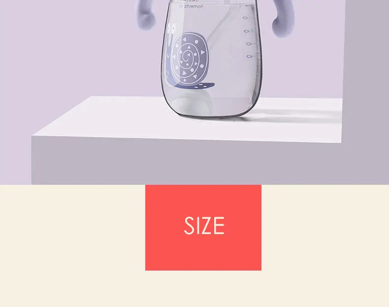 Babycare Брендовая детская бутылка для воды для младенцев мультфильм тяжелый шар Чашка мягкая силиконовая ручка с соломиной защита от протечки бутылка для воды 280 мл