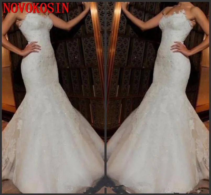 

Plus Size Sweetheart Mermaid Wedding Dresses Court Train Zipper Back Lace Wedding Dress Tiered Beach Bridal Gowns Cheap 2019