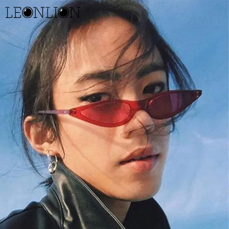 

LeonLion Fashion Small Frame Cat Eye Sunglasses Women Candy Color Triangle Vintage Sun Glasses Outdoor Goggles Oculos De Sol
