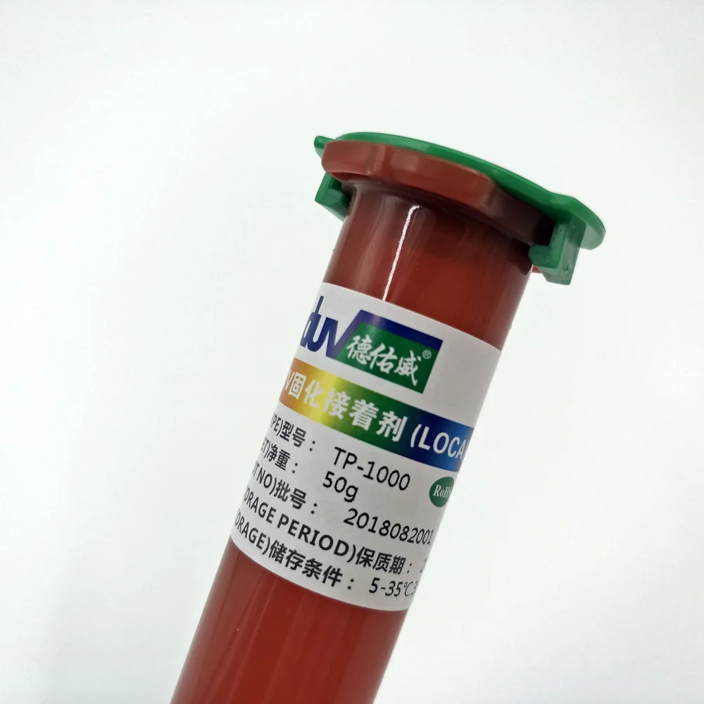 

5pcs/Lot TP-1000 50G UV Glue Newest LOCA Liquid Optical Clear Adhesive for iPhone Samsung HTC Glass screen Repair TP 1000