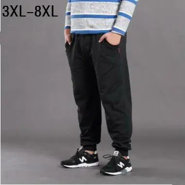 Новый 2021 осень зима мужские размера плюс XXXL 4XL 5XL 6XL 7XL 8XL Брюки повседневные