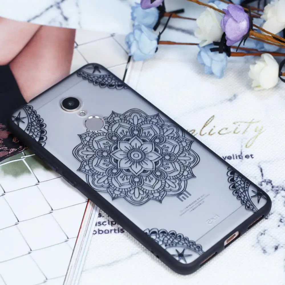 LISCN Cute Lace Flower Pattern Back Cover For Case Redmi 5 5A 5Plus 6 4A 4X Note3 Note5A Soft TPU+PC Phone for Xiaomi A1 A2 | Мобильные