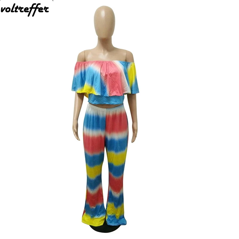 Tye краситель печатных с открытыми плечами без бретелек Комбинезоны для женщин