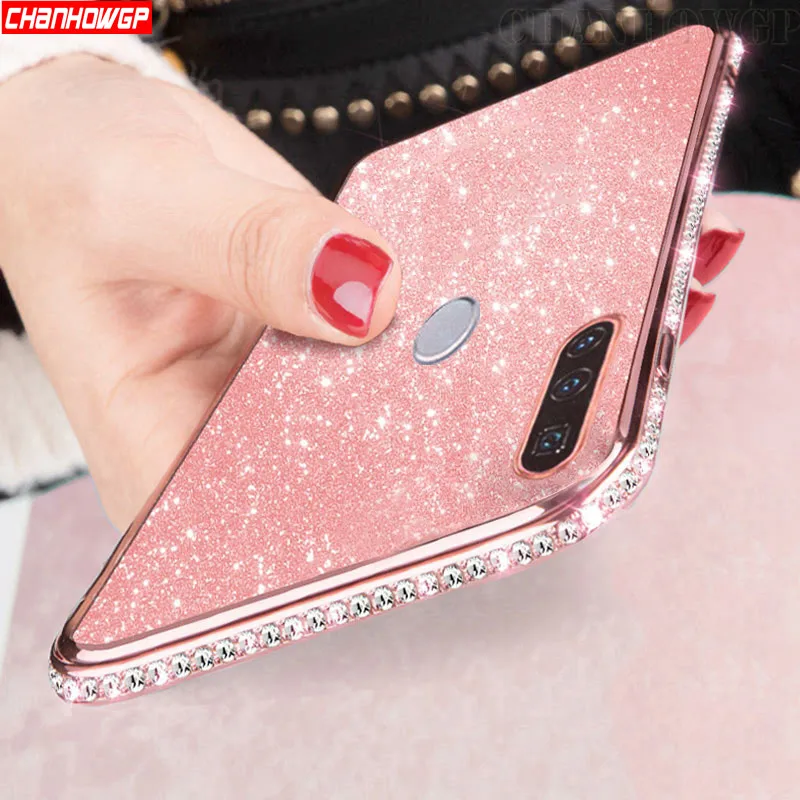 Мягкий чехол из ТПУ с алмазным блеском для Huawei P20 P10 Plus Mate 20 Lite чехлы Honor 7C 7A Pro Y6 Prime