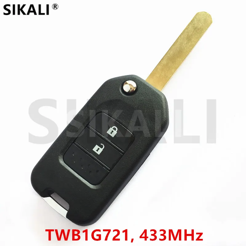SIKALI дистанционный ключ для Honda Accord Civic Jazz CR V Vezel FRV автомобиль 433 МГц номер детали