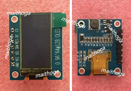 Maithoga 0 96 дюймов 7PIN I2C SPI белый OLED вертикальный экран модуль SSD1107 Привод IC 64*128 |