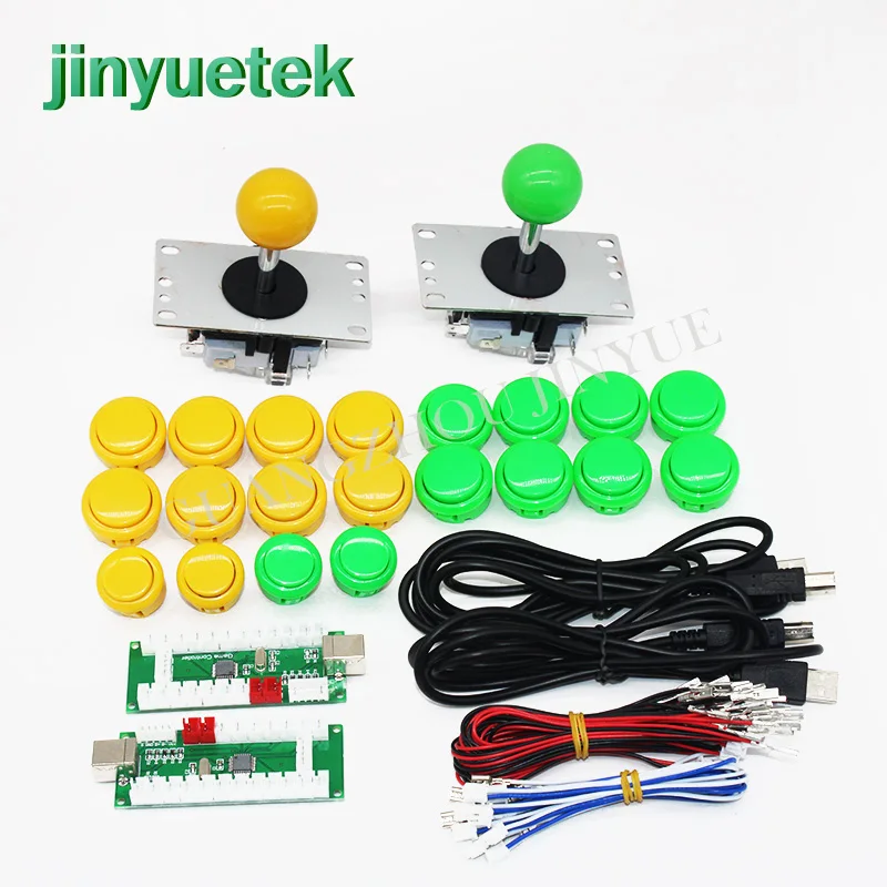 DIY аркадный комплект для 2 плееров USB к JAMMA джойстик кнопочный переключатель