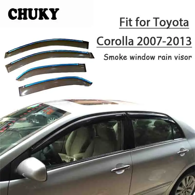 Chuky 4 шт. Авто Стайлинг окна Козырьки навесы укрытия дождевой щит для Toyota Corolla E140/E150