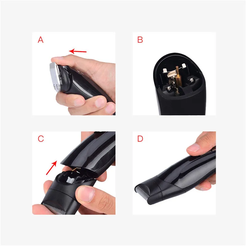 6 в 1 Мужская машинка для стрижки волос электрическая бритва триммер для бороды профессиональная перезаряжаемая бритва, Нос ушей для ухода за лицом для бритья машина Kit42