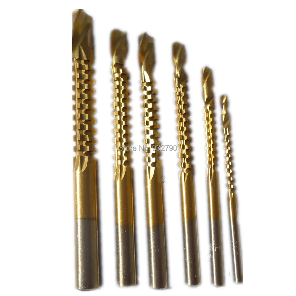 6 шт. сверло Ti деревообрабатывающее дерево металл пластик режущее отверстие пила