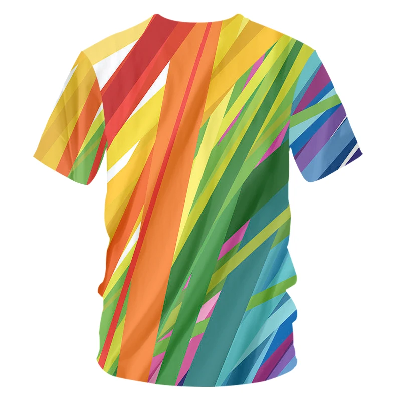 OGKB тенниска с треугольным вырезом для женщин/мужчин крутая печать Радуга Король