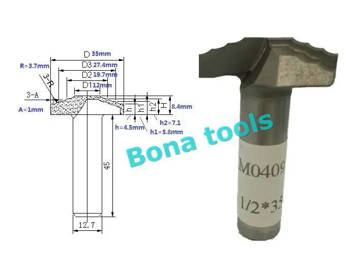 

CNC router bit woodworking 1/2 woodworking milling cutters wood panel lace tools 12.7*35mm CNC engraving tools cabinet bits