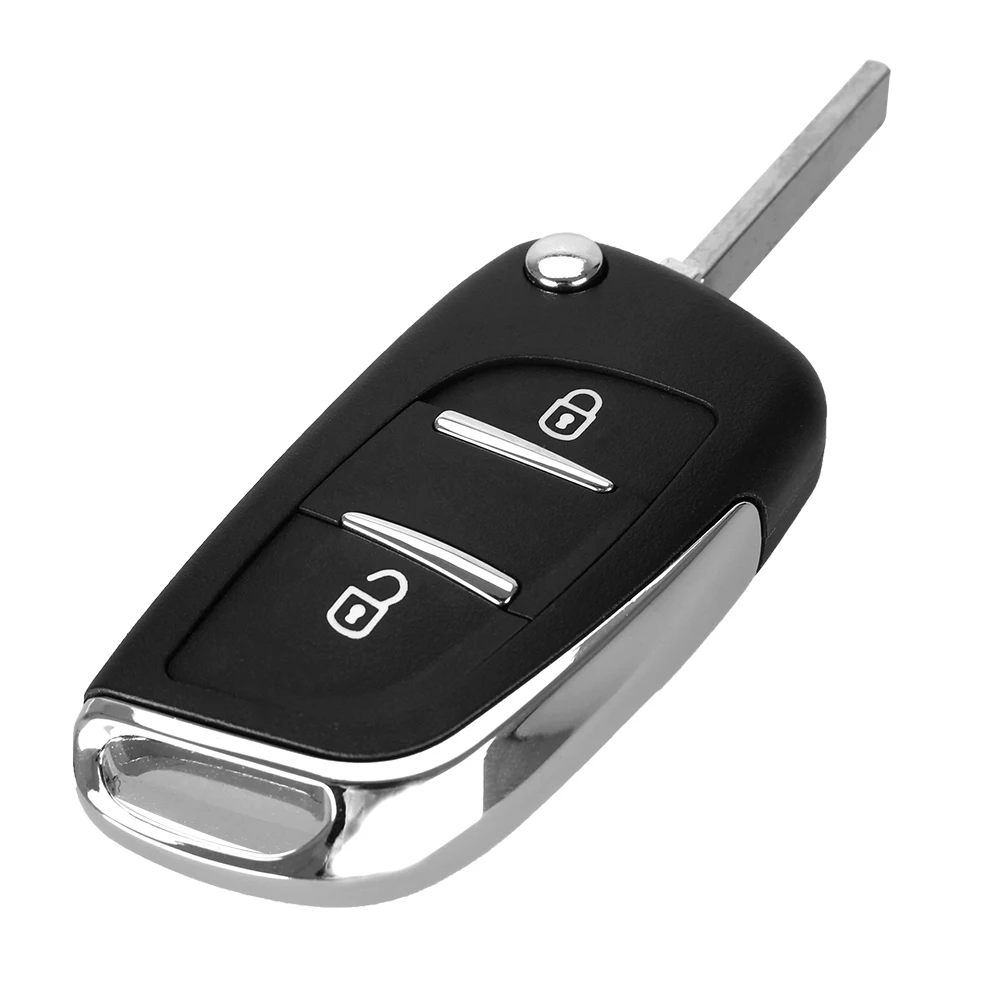 Dandkey 2 Пуговицы изменение флип складной дистанционную Оболочки чехол для Peugeot 207 307