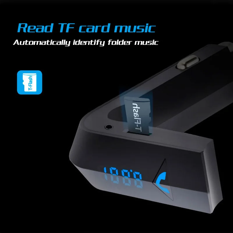 Bluetooth FM передатчик модулятор безопасности Молот Aux Handsfree автомобильный комплект